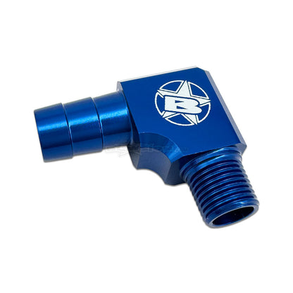 Blowsion Billet 90 Degree Barbed Fitting 1/8 NPT x 3/8