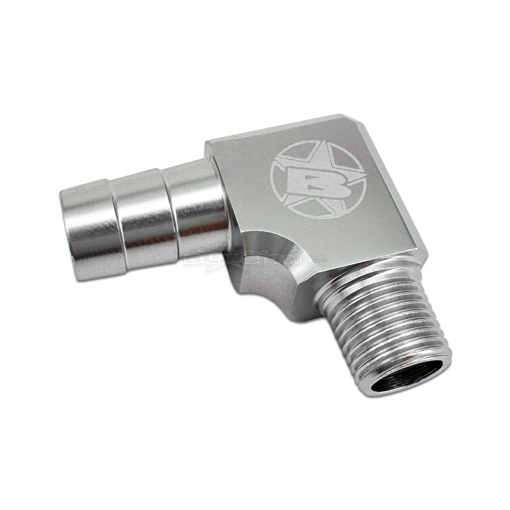 Blowsion Billet 90 Degree Barbed Fitting 1/8 NPT x 3/8