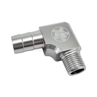 Blowsion Billet 90 Degree Barbed Fitting 1/8 NPT x 3/8