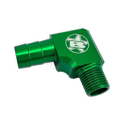 Blowsion Billet 90 Degree Barbed Fitting 1/8 NPT x 3/8