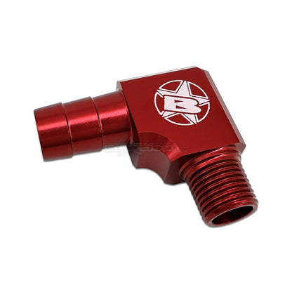 Blowsion Billet 90 Degree Barbed Fitting 1/8 NPT x 3/8