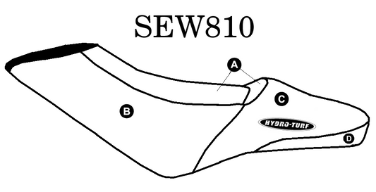 Hydro Turf Seat Cover Sea Doo Spark Trixx 1-Up (24+) - Custom