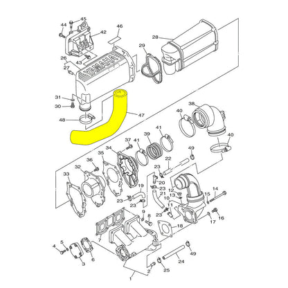 Blowsion Chamber/Waterbox Hose - Yamaha Superjet (1996-2020)