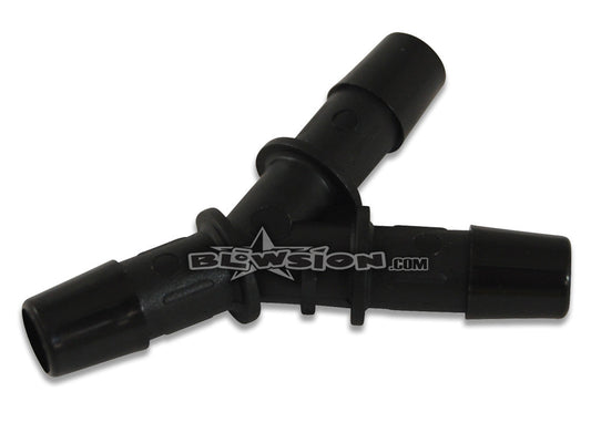 Blowsion Y Fitting 3/8" Barbed - Black