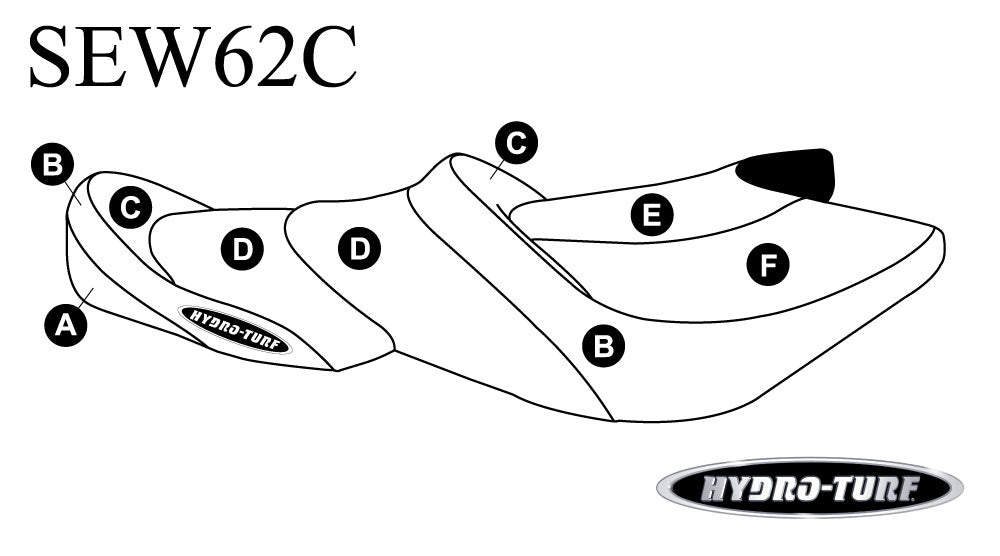 Hydro Turf Seat Cover Kawasaki Ultra 260LX (09-12) / Ultra LX, 250LX, 300LX & 310LX (11-19) Cruiser - Custom