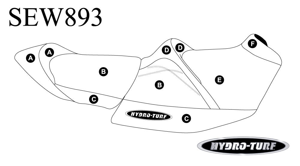 Hydro Turf Seat Cover Sea Doo RXT 230 (19) / RXT-X 300 & Wake Pro 230 (18-22) - Custom
