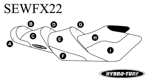 Hydro Turf Seat Cover Yamaha FX Cruiser HO (14-18) / FX Cruiser SHO (14-16) / FX Cruiser SVHO & LTD (15-18) - Custom