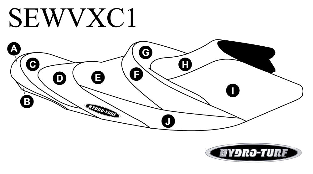 Hydro Turf Seat Cover Yamaha VX Cruiser (10-14) - Custom
