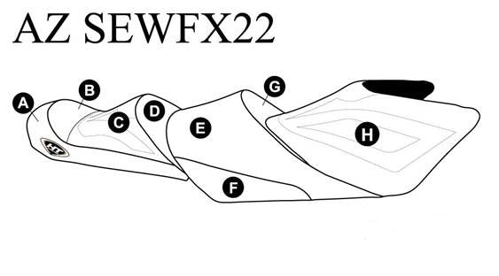 HT Premier Seat Cover Yamaha FX Cruiser HO (14-18) / FX Cruiser SHO (14-16) / FX Cruiser SVHO & LTD (15-18) - Custom