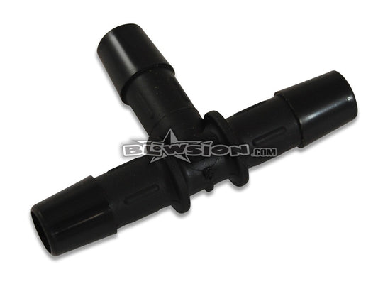 Water Line Black T Fitting - 3/8" Barbed